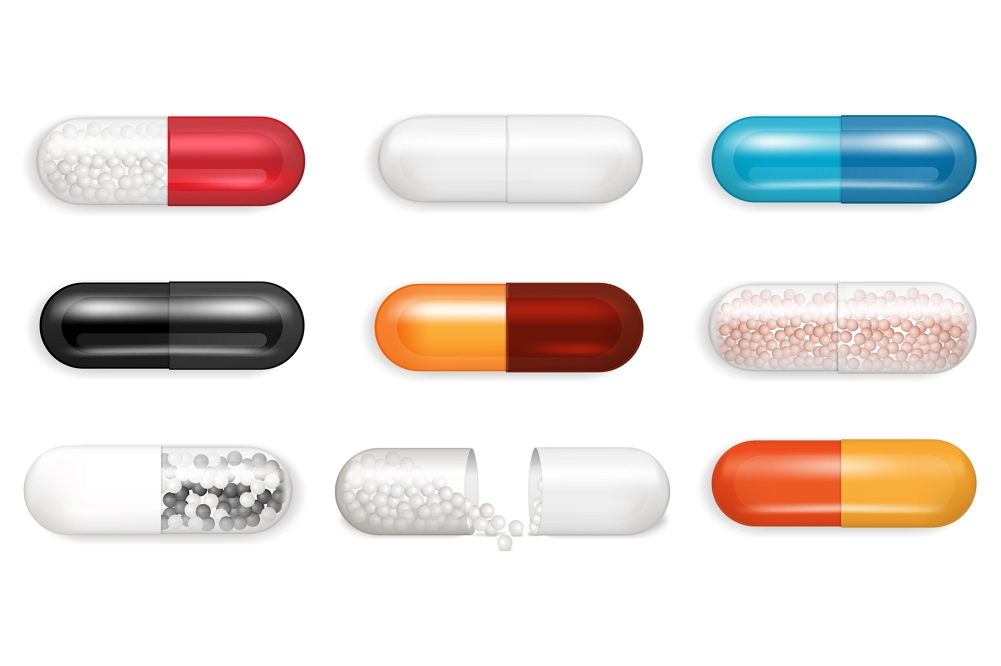 colored capsules size
