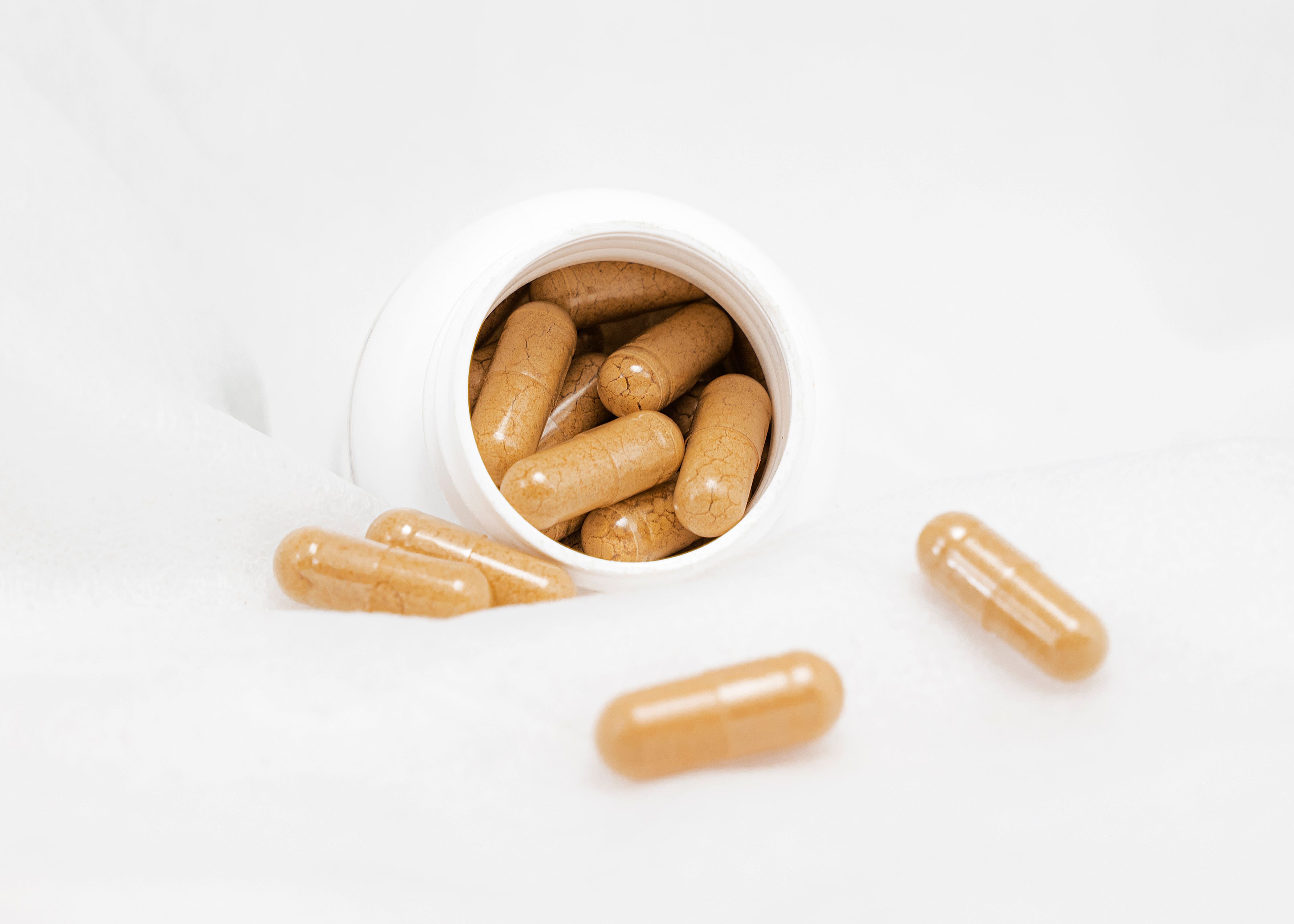Probiotic capsules in a supplement package